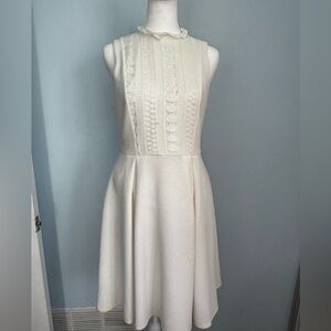 Elegant Ivory Sleeveless Mini Dress By Sunday in Brooklyn